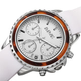 August Steiner Chronograph Quartz White Dial Ladies Watch AS8268WT - The Watches Men & Co #2