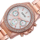 August Steiner White Dial Rose Gold-tone Ladies Watch AS8100RG - The Watches Men & Co #2