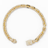 Big Daddy 10MM Anchor Mariner Bullet Diamond & Gold Link Bracelet - Bracelet