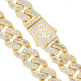 Big Daddy 10MM Baguette Iced Out Gold Cuban Chain - Chain