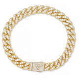 Big Daddy 10MM Iced Out Cuban Link Gold Bracelet - Bracelet