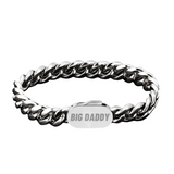 Big Daddy 10mm Silver Miami Cuban Link Bracelet - Bracelet