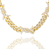 Big Daddy 10MM Spiked Horns Iced Out Gold Chain - Chain