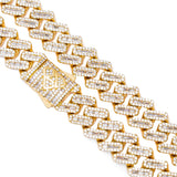 Big Daddy 12MM Baguette Iced Out Rhombus Cuban Gold Chain - Chain
