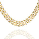 Big Daddy 12MM Bling Cuban Link Gold Chain - Chain