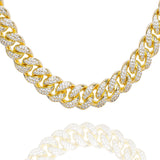Big Daddy 12MM Gold Diamond Cuban Link Chain - Chain