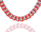 Big Daddy 13MM Enamel Red Steel Cuban Chain - Chain