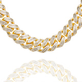 Big Daddy 18MM Baguette Gold Iced Out Cuban Link Chain - Chain