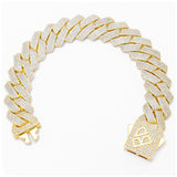 Big Daddy 20MM Iced Out Cuban Link Gold Bracelet - Bracelet