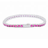 Big Daddy 4MM Silver Ruby Tennis Bracelet - Bracelet