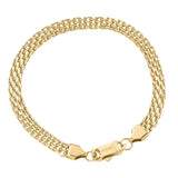 Big Daddy 6MM Gold Flat Herringbone Bracelet - Bracelet