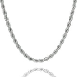 Big Daddy 6MM Silver Steel Rope Chain - Chain