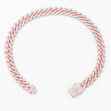 Big Daddy 8MM Cuban Link Rose Gold Iced Out Bracelet - Bracelet