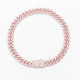 Big Daddy 8MM Cuban Link Rose Gold Iced Out Bracelet - Bracelet