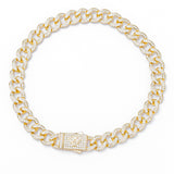 Big Daddy 8MM Iced Curb Cuban Gold Bracelet - Bracelet