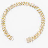 Big Daddy 8MM Iced Out Gold Cuban Link Bracelet - Bracelet