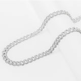 Big Daddy 9MM Diamond Curb Cuban Silver Chain - Chain