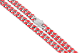 Big Daddy 9MM Enamel Red Steel Cuban Chain - Chain
