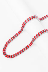 Big Daddy 9MM Enamel Red Steel Cuban Chain - Chain