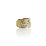 Big Daddy Bling Diamond Shape Gold Ring - Ring