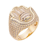 Big Daddy ’Hamsa Hand’ Baguette Iced Out Ring - Ring
