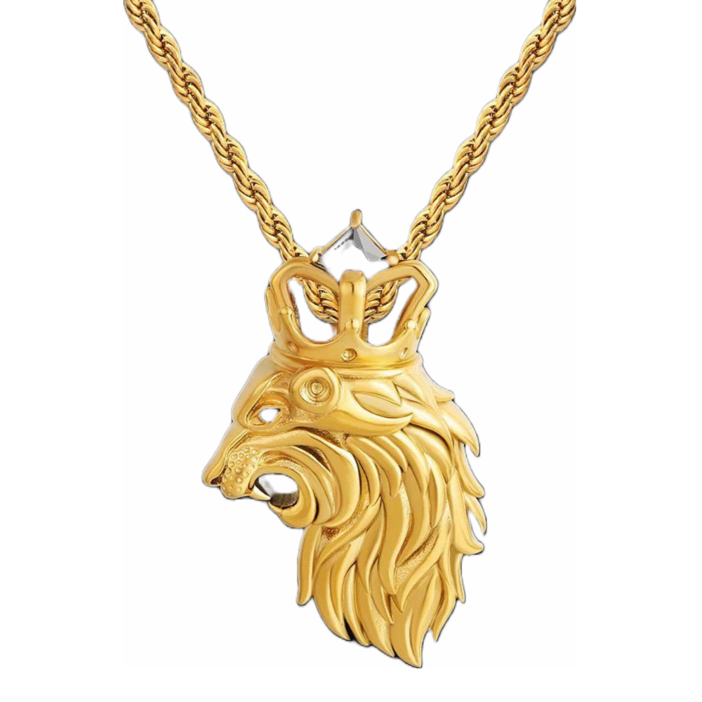 Big Daddy Side Crown Lion Pendant - Pendant