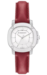 Burberry Brit The Britain White Dial Red Leather Strap Watch for Women - BBY1705 - Watch