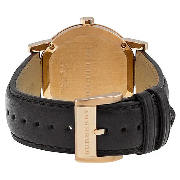 Burberry Rose Gold Dial & Case - Dark Brown Leather Strap Men’s Watch BU9013