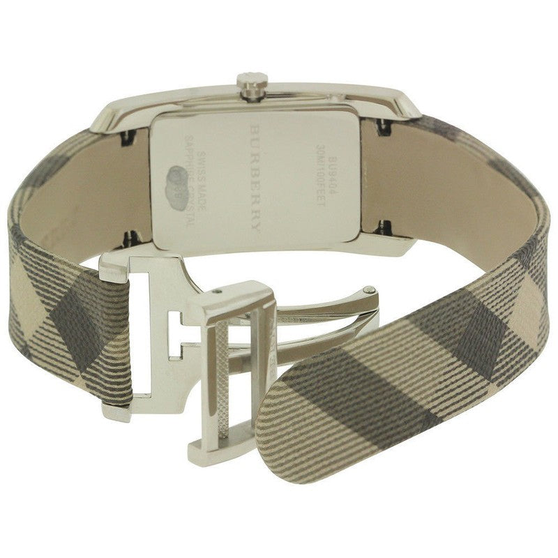 Burberry BU9404 Nova Check canvas strap with buckle closure
