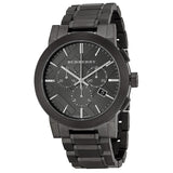 Burberry Chronograph Dark Grey Dial Black Ion-plated Men's Watch BU9354 - The Watches Men & CO
