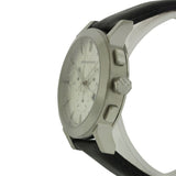 Burberry Chronograph Silver Dial Black Leather Strap Men’s Watch BU9355 - Watch
