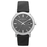 Burberry Unisex Leather Strap NOVA Check Black Unisex Watch  BU9024 - The Watches Men & CO