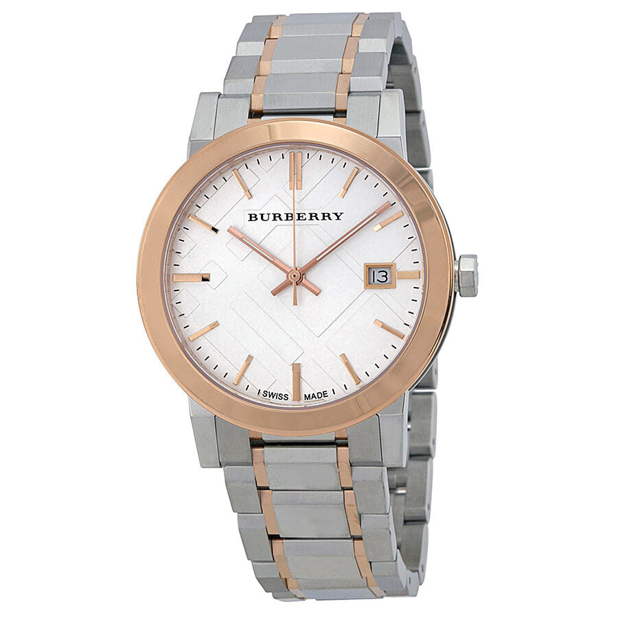 Burberry Silver Dial Two-Tone Stainless Steel Unisex Watch BU9006 - Watch