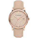 Burberry Tan Dial Leather Strap Unisex Watch BU9014 - Watch