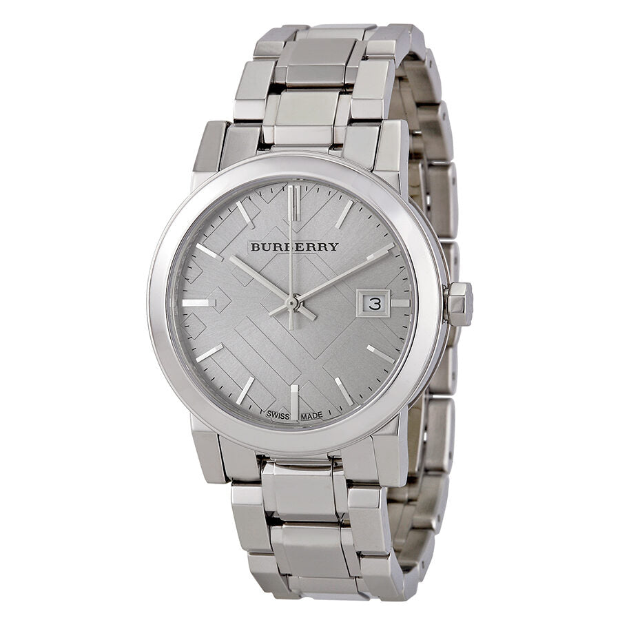 Burberry The City women's watch with grey sunray dial and silver stainless steel bracelet