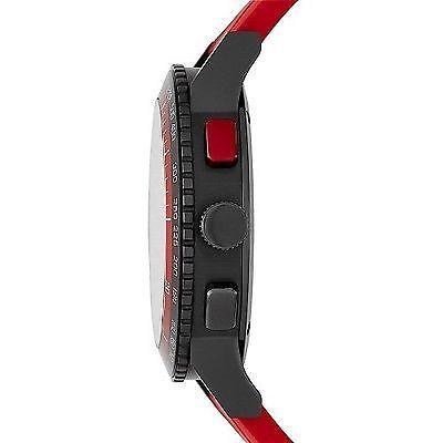Burberry The City Chronograph Black Dial Red Rubber Strap Watch For Men - BU9805 BU9805 - Image 4