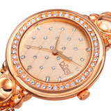 Burgi Argyle Style Crystal Rose Dial Ladies Watch BUR170RG - The Watches Men & Co #2