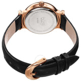 Burgi Black Dial Black Leather Ladies Watch BUR230BK - The Watches Men & Co #4