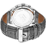 Burgi Crystal Chronograph Grey Leather Mother of Pearl Dial Ladies Watch BUR089GY - The Watches Men & Co #3