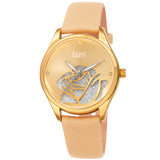 Burgi Diamond Accented Flower Quartz Ladies Watch BUR189YG - The Watches Men & Co