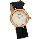 Burgi Diamond White Mother of Pearl Dial Ladies Watch BUR224BK - The Watches Men & Co