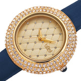 Burgi Ladies Argyle Dial Swarovski Crystal Glamor Strap Watch - The Watches Men & Co #2