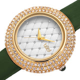 Burgi Argyle Style Quartz White Dial Ladies Watch BUR207GN - The Watches Men & Co #2