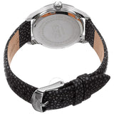 Burgi Mother Of Pearl Dial Ladies Black Polka Dot Leather Watch BUR160BK - The Watches Men & Co #3