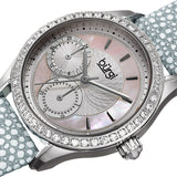 Burgi Mother Of Pearl Dial Ladies Grey Polka Dot Watch BUR160GY - The Watches Men & Co #2