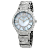 Burgi Quartz Crystal White Dial Ladies Watch BUR185SS - The Watches Men & Co