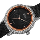 Burgi Quartz Diamond Black Dial Ladies Watch BUR250BKR - The Watches Men & Co #2