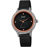Burgi Quartz Diamond Black Dial Ladies Watch BUR250BKR - The Watches Men & Co