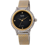 Burgi Quartz Diamond Black Dial Ladies Watch BUR250TTG - The Watches Men & Co