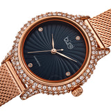 Burgi Quartz Diamond Blue Dial Ladies Watch BUR250RGBU - The Watches Men & Co #2